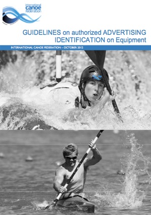 icf advertising canoe kayak competitions guidelines brand event planet sportscene paddle stickers manufacturer