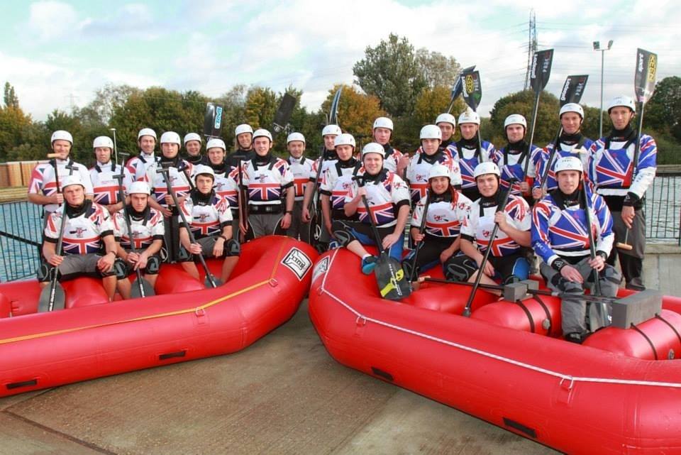 All GBR rafting athletes together at the NZ Worlds