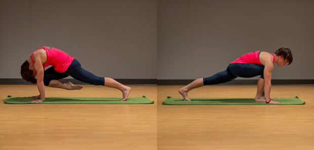 adriene levknecht canoe kayak whitewater wildwater paddlesport sportscene training yoga performance knee nose low lunge