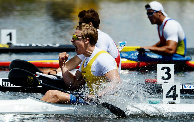 canoe sprint kayak ergometer pro petter menning athlete training kayakpro 200 meter sweden usa sportscene icf