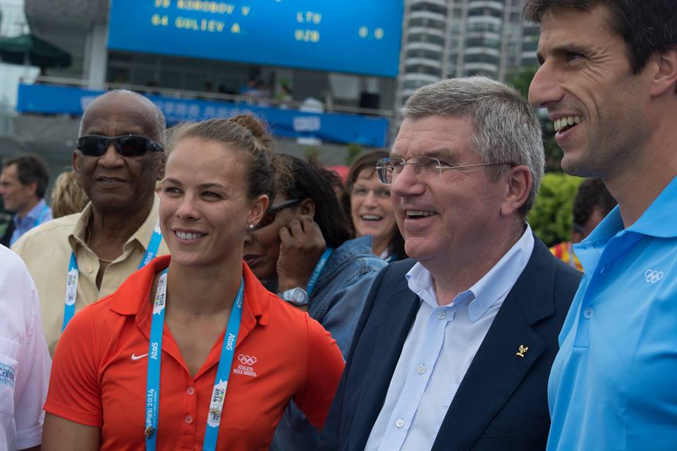 canoe kayak ioc icf 2014 youth olympic games nanjing china thomas bach tony estanguet lisa carrington slalom obstacle sprint sportscene