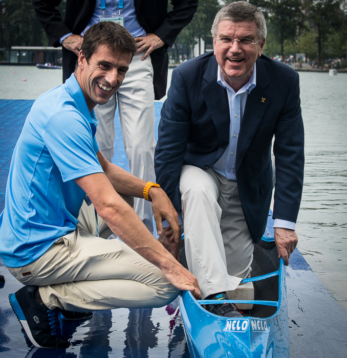 canoe kayak ioc icf 2014 youth olympic games nanjing china thomas bach tony estanguet lisa carrington slalom obstacle sprint sportscene
