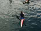 Ekaitz on the water at San Sebastian